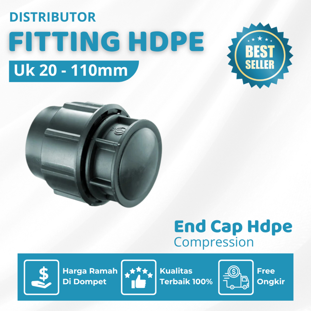 ฝาปิดท้าย HDPE ( HDPE PI CONNECTION) ขนาด 50mm: 63mm (2 นิ้ว)