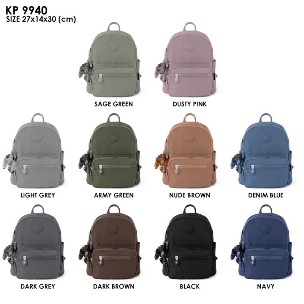 Kipling premium Backpack size medium kp 9940 - กระเป๋าเป้ unisex แฟชั่นอินเทรนด์