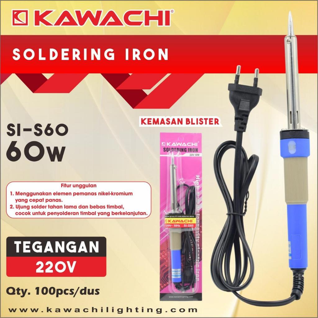 หัวแร้งบัดกรี Kawachi หัวแร้งไฟฟ้า 60 วัตต์ ความร้อนอย่างรวดเร็วและทนทาน SI-S60