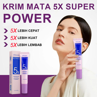 Krim Mata 5x Retinol -  Anti - Kerut , Cegah Penuaan , Hilangkan Bengkak Mata & Kerutan , Cerahkan Lingkaran Hitam , Kencangkan Kulit , Solusi untuk Kulit Kendur / Kerutan Halus / Bengkak Mata Eye Perawatan Mengencangkan Wajah