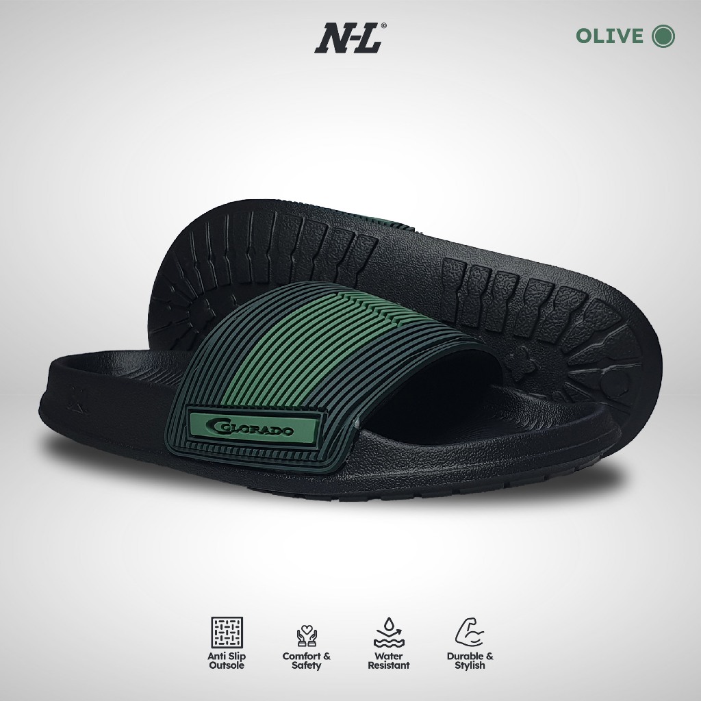 รองเท้าแตะยางผู้ชาย Colorado Tommy Olive - กันน้ํา นุ่ม ทนทาน และเท่สําหรับสวมใส่ทุกวัน
