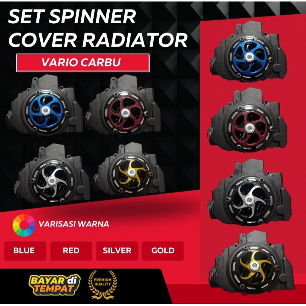 ชุดฝาครอบหม้อน้ําหมุนอลูมิเนียม Cnc Pnp honda vario 110 คาร์บูเรเตอร์เก่า / vario 110 Techno vario 110 2006-2013