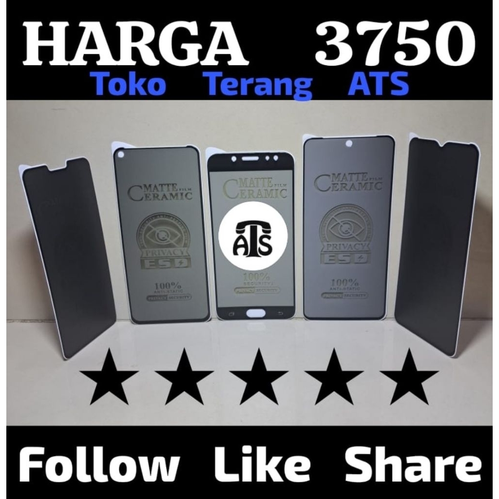 LAYAR ติดตาม Bright Shop ATS Anti-Scratch Screen Ceramics Spy Oppo A6 Pro A3X Reno 12F A60 A98 A15 A