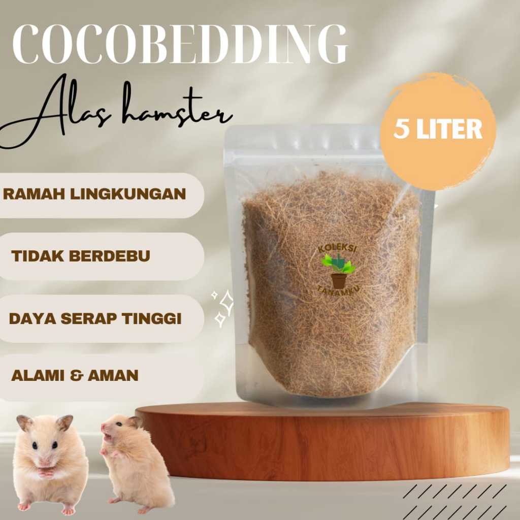 COCO BEDDING HAMSTER MAT COCOPEAT PREMIUM HAMSTER REPTILE CAGE MAT 5 ลิตร