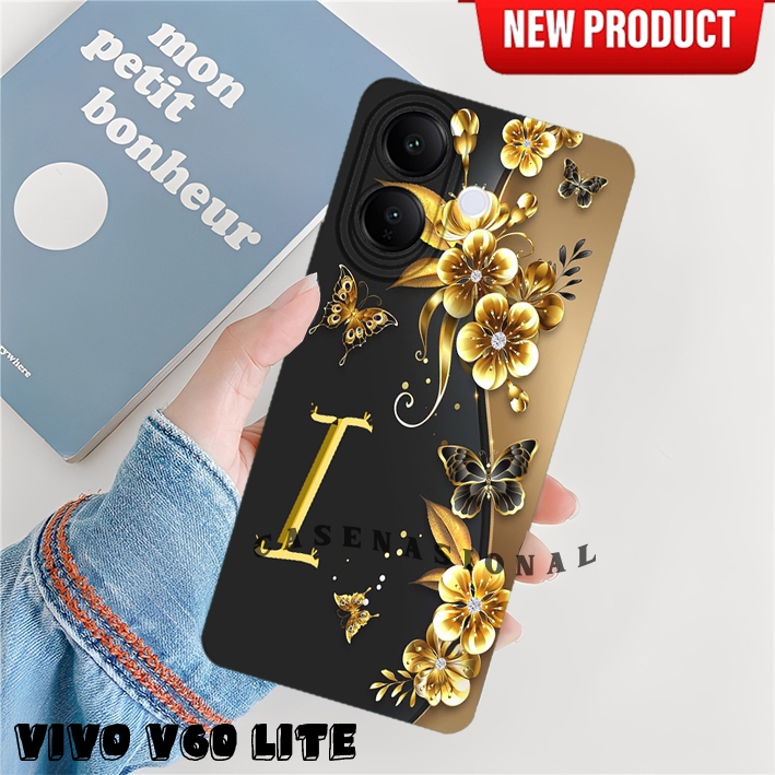 เคสโทรศัพท์ซิลิโคน HP Vivo V60 Lite - Vivo V40 Lite - Vivo V50 Lite ล่าสุด Flower Letter Motif เคสแฟ