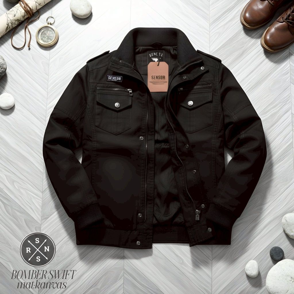 Canvas Bomber Jacket / SWIFT Bomber Jacket / Adult Mens Bomber Jacket