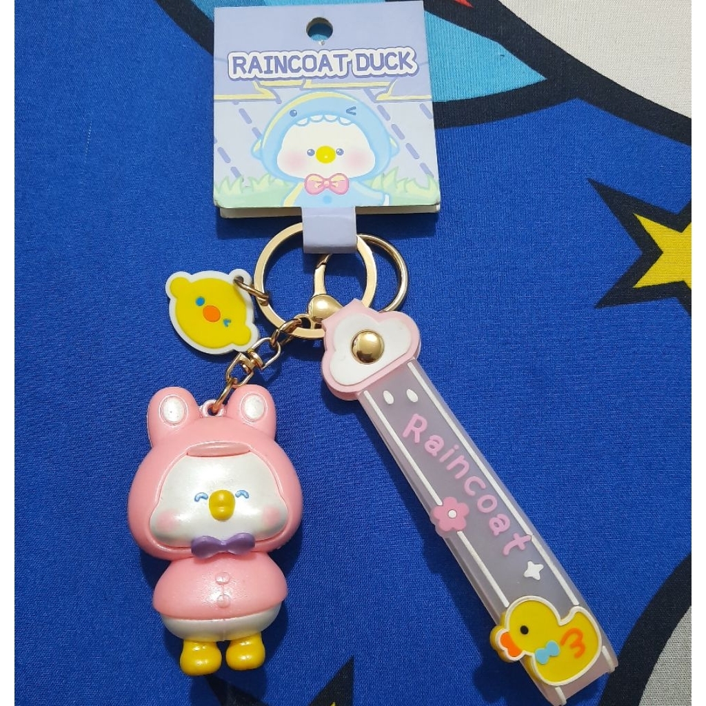 GANTUNGAN Oh Some กระเป๋าพวงกุญแจเสื้อกันฝนอุปกรณ์เสริมเป็ด