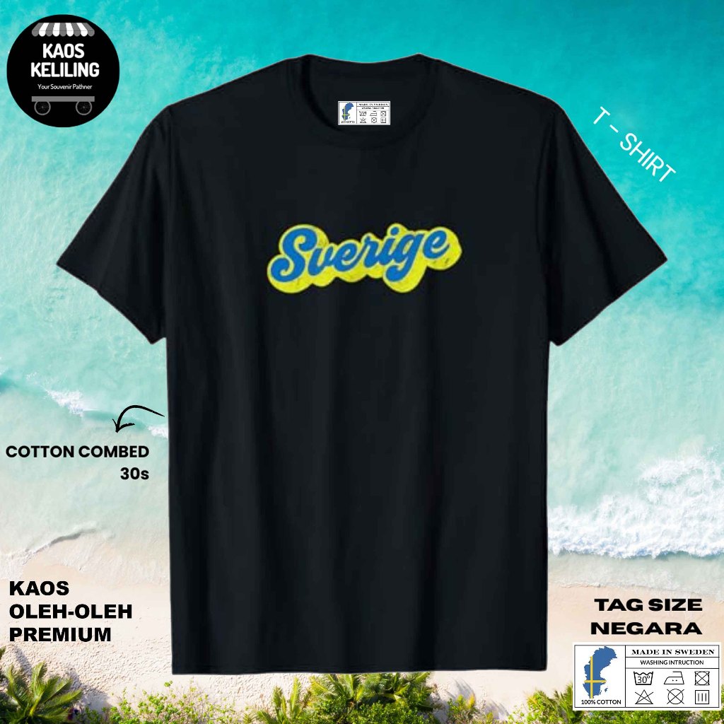 SWEDEN SWEDEN SOUVENIR เสื้อยืด 49 พร้อมต้นฉบับ SWEDEN LABEL TAG ของขวัญพรีเมี่ยม SOUVENIR CLOTHES