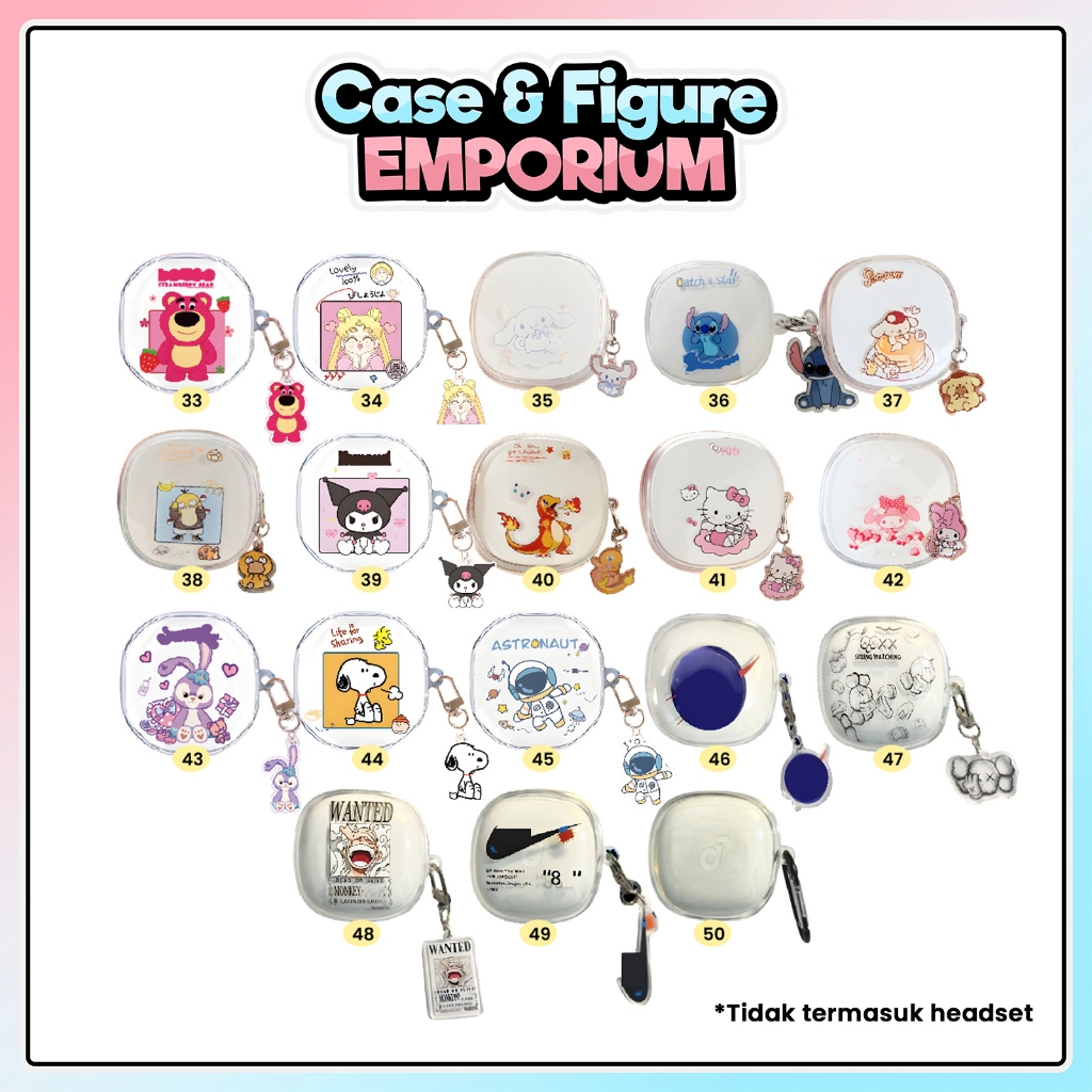 [KL] Case WM01 WM02 Baseus Encok Headphone Silicone Cartoon Character 3D 47 - Clear Kaws