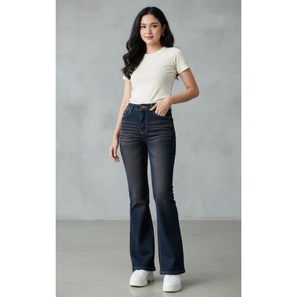 Highwaist Cutbray Jeans Retro 114 - Premium Cutbray Jeans BB