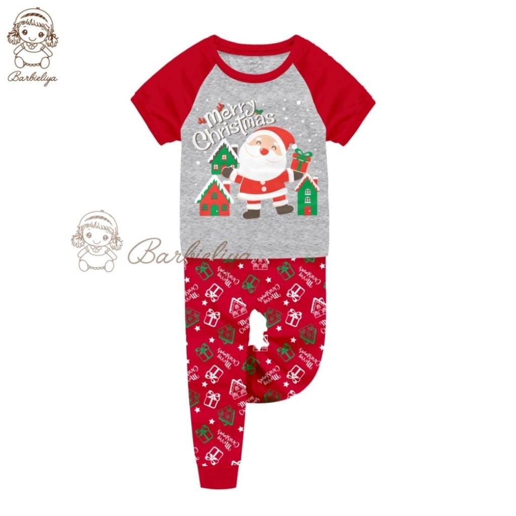Santa Home ชุดนอนเด็กคริสต์มาส LKB21184-19 / เสื้อผ้าเด็กคริสต์มาส / ชุดนอนเด็ก