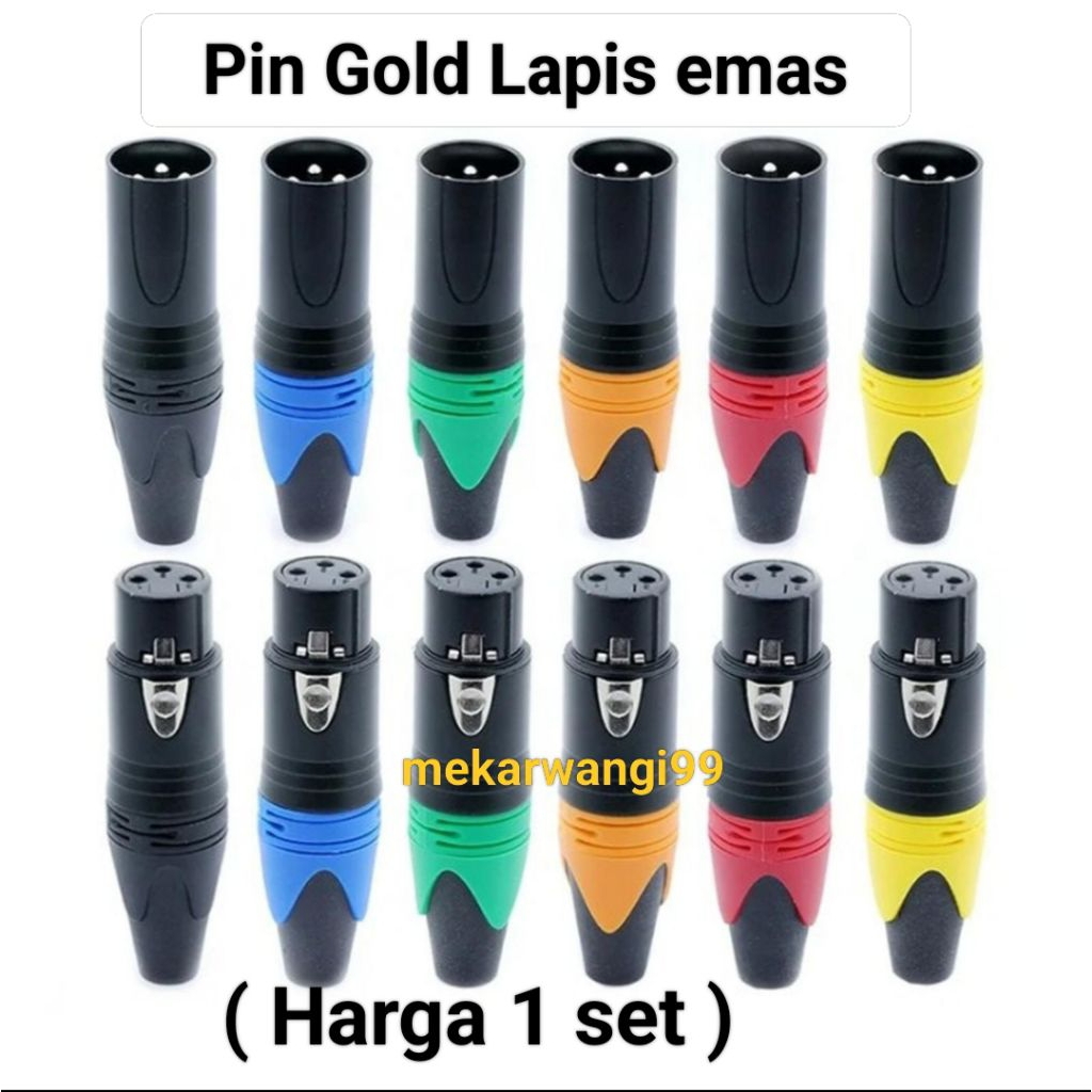 Canon XLR 3 pin Jack (1 ชุด ตัวผู้+ตัวเมีย)