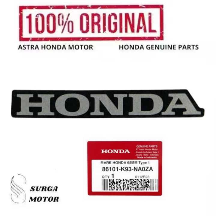 ป้ายสติ๊กเกอร์ ป้ายโลโก้ ยี่ห้อ Mark Mark ยี่ห้อ Honda 65MM Type 1 มอเตอร์ Honda Scoopy K2F eSP K93 