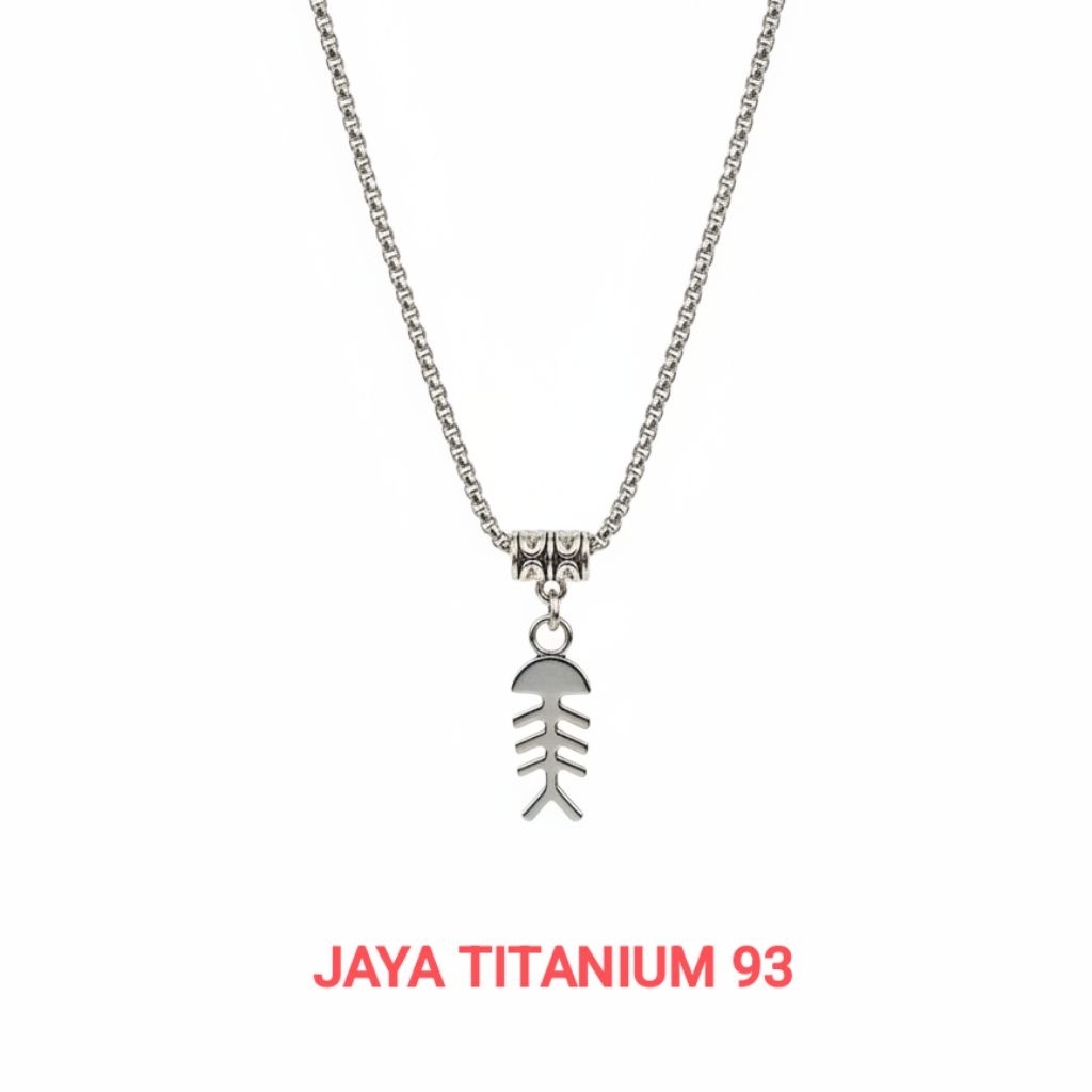 NEWEST ANTI-RUST TITANIUM NECKLACE FOR MEN WITH BONE PENDANT