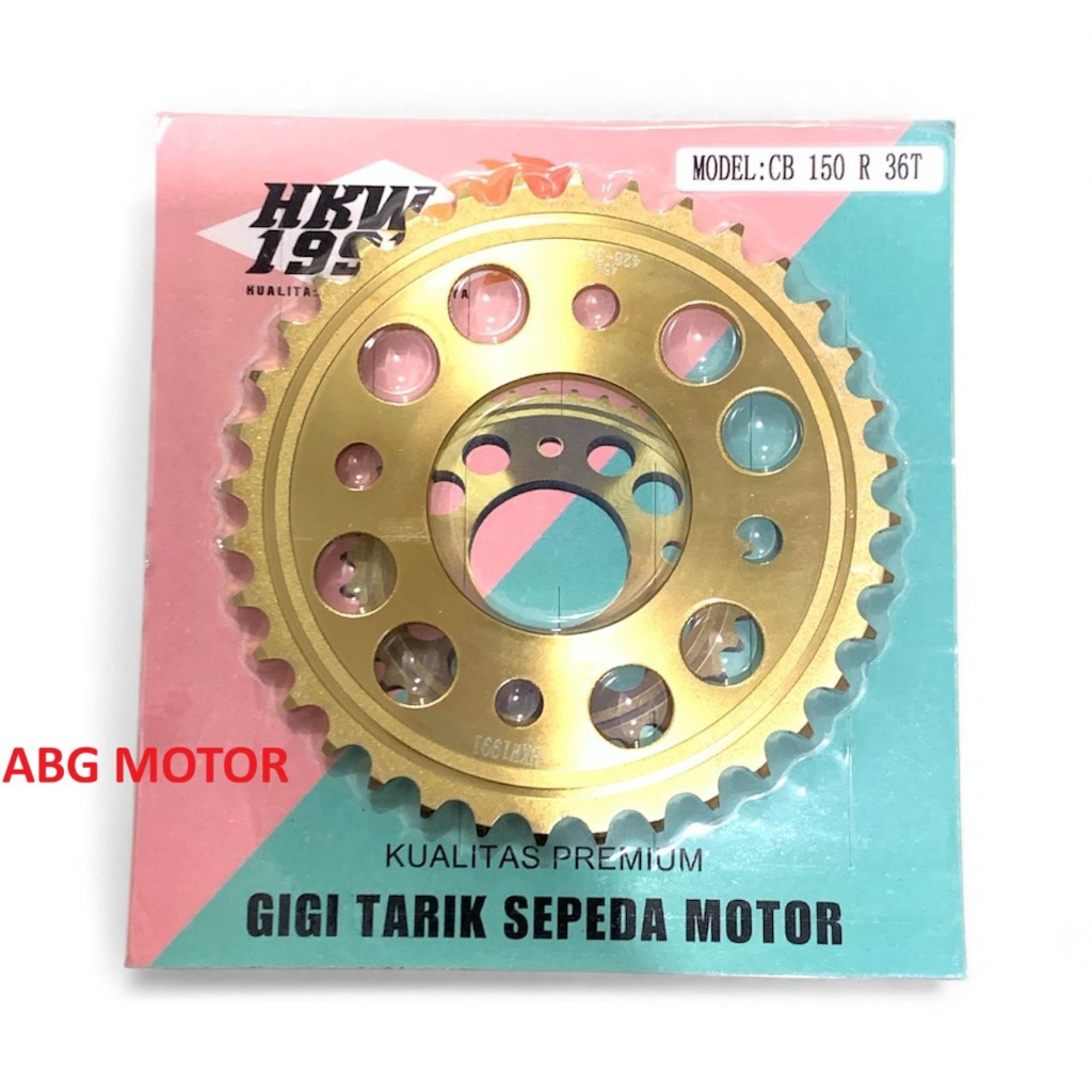 REAR PULL GEAR 428 - 36T CB150R CB 150R VERZA MEGAPRO GL PRO SUPRA GTR GOLD HKW ยี่ห้อ
