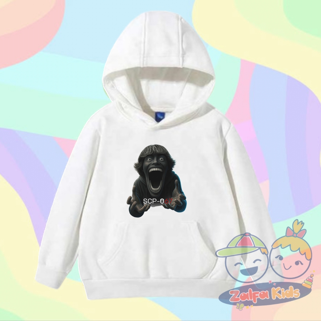 เสื้อแจ็คเก็ตมีฮู้ดสําหรับเด็ก SCP 067 kid 67 kid Roblox - พิมพ์ชื่อฟรี