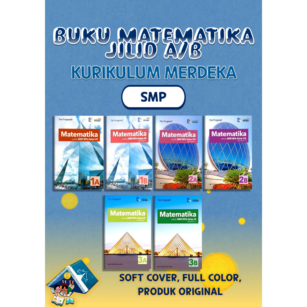 RALANGGA MATHEMATICS BOOK GRADE 7 8 9 / 1 2 3 SMP VOLUME A/B INDEPENDENT CURRICUM