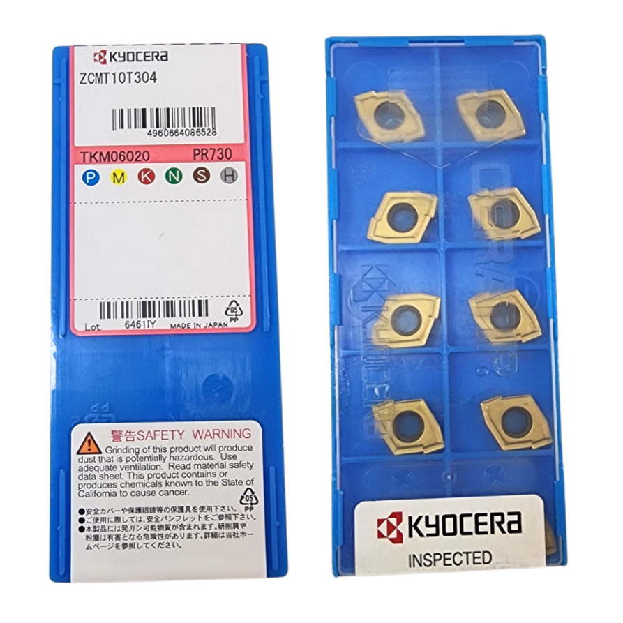 เจาะคาร์ไบด์ ใส่ ZCMT 10T304 PR730 Kyocera รับประกันโดยตัวแทนจําหน่ายอย่างเป็นทางการ