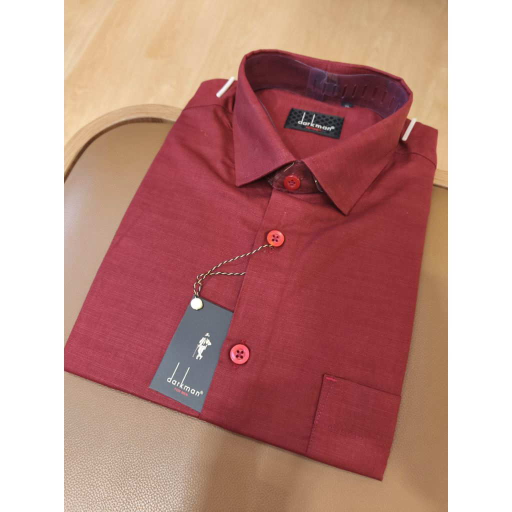 KATUN KEMEJA DARKMAN - เสื้อเชิ้ตแขนสั้นผ้าฝ้าย JUMBO - 2L 3L 4L 5L 6L 7L 8L - CRJ 001