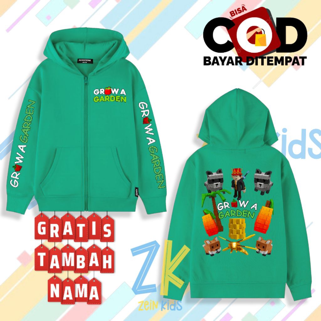 Grow A Garden Roblox Kids Zipper Jacket - Grow A Garden Kids Zipper