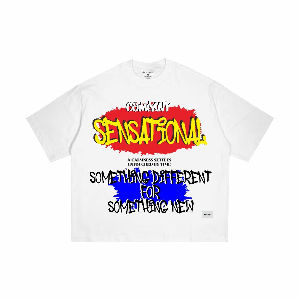 SENSATIONAL Popcat Tshirt Boxy Oversize Heavyweight Cotton 16s