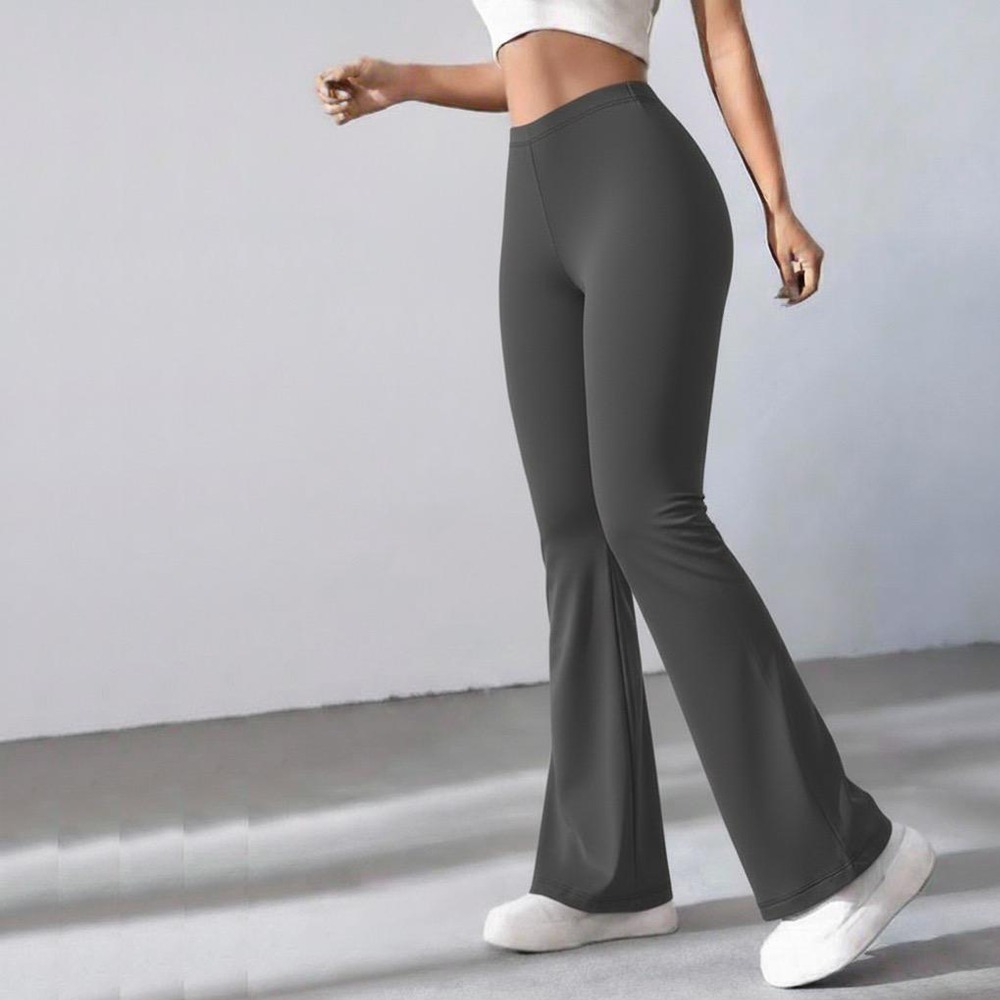 PTM - PREMIUM Highwaist Flare Pants Stretch Jumbo Office Sports Gym Pilates Running Yoga J2