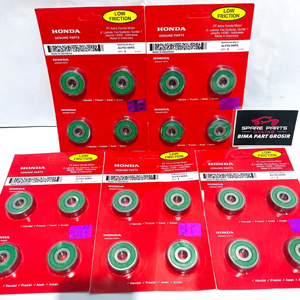 (ขายส่ง 20 ชิ้น) แบริ่ง Laher 6300 RS Honda Ball Bearing Laher 6300 RS ALF63-00RS