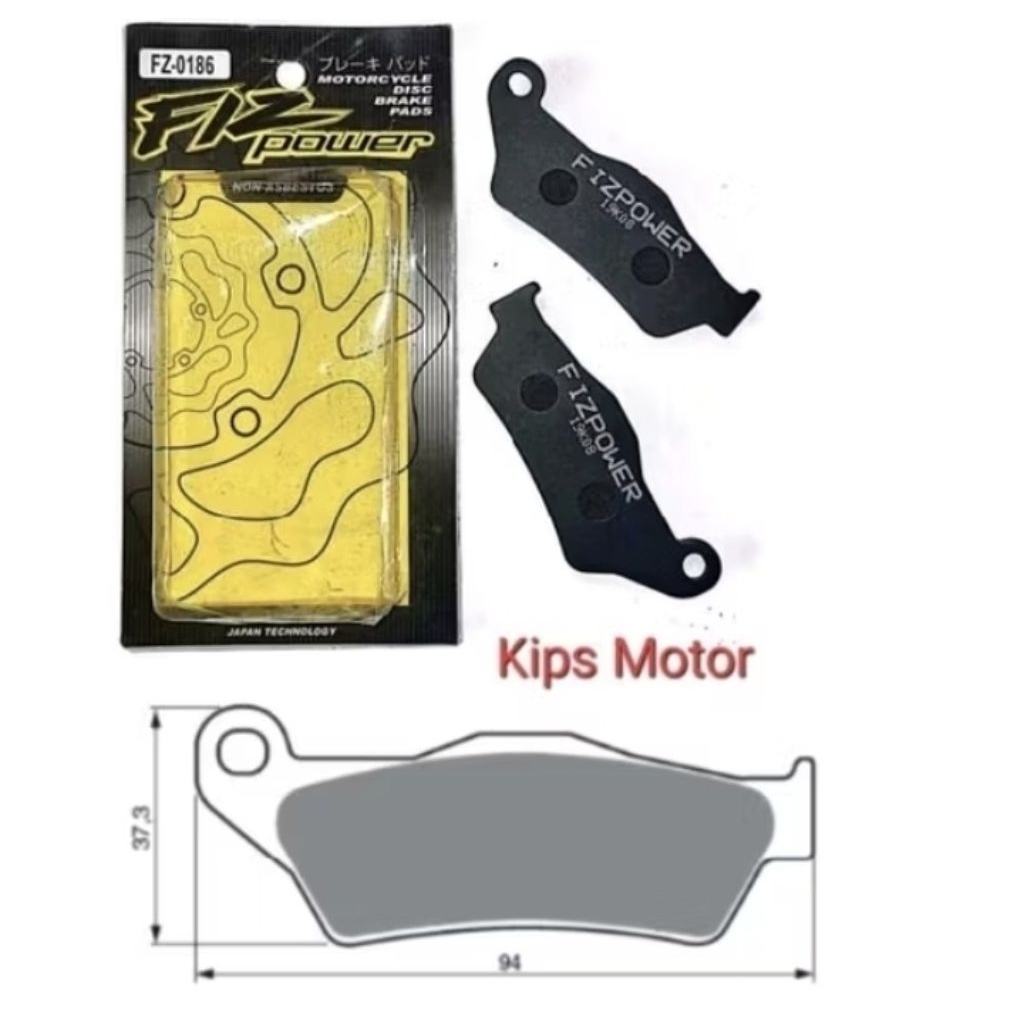 ผ้าเบรคหลัง J.Juan ZERO DSR / DSX FizPower FZ 0186