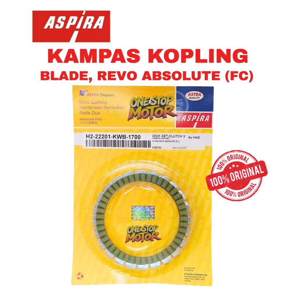 ชุดซับคลัช (3 ชิ้น) BLADE REVO ABSOLUTE FC ORIGINAL ASPIRA KWB 1700