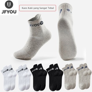 JFYOU Isi 6pcs Kaos Kaki Pria Cotton Tebal / Nyaman & Menyerap Keringat