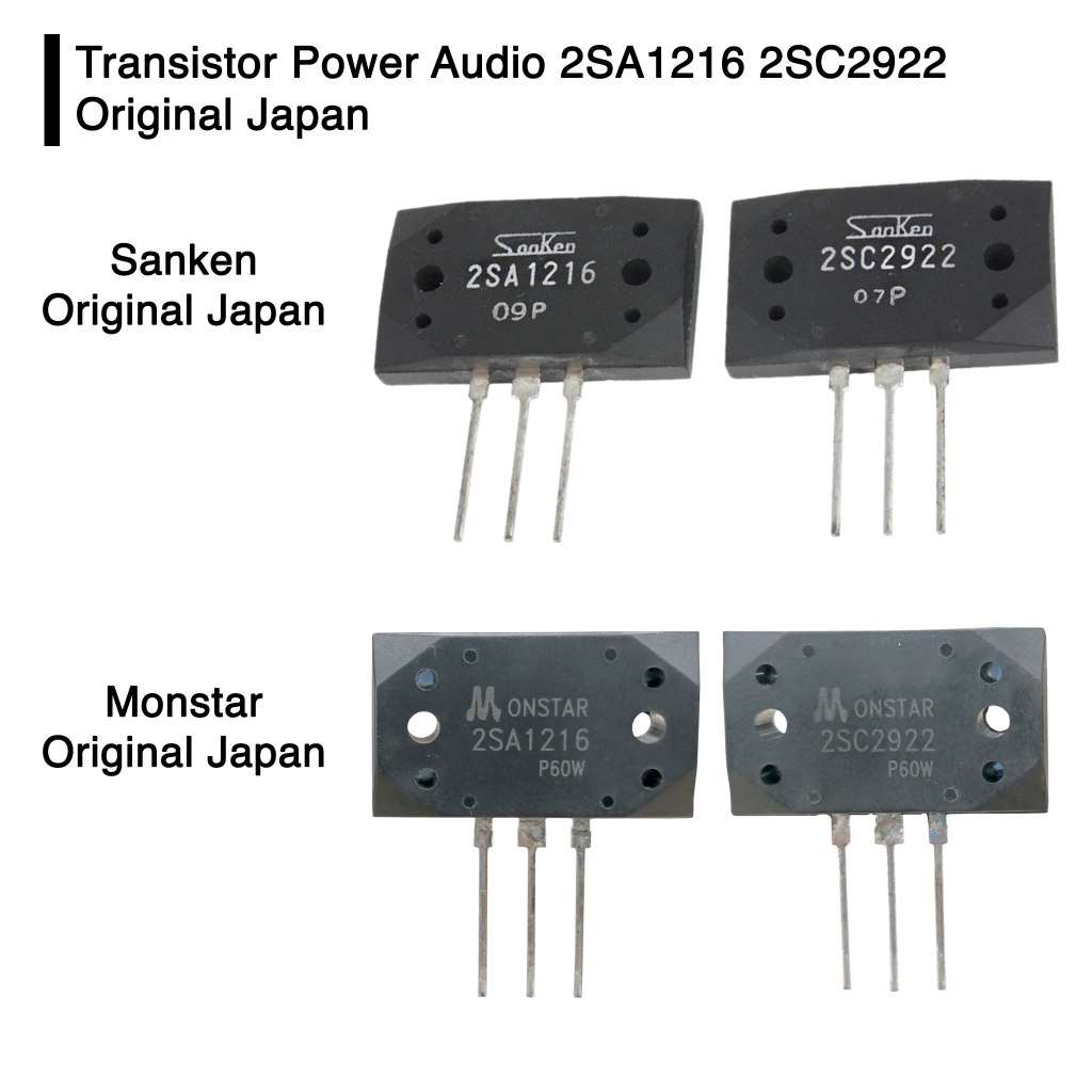 ทรานซิสเตอร์ Power Audio 2SA1216 2SC2922 2SA 1216 2SC2922 ของแท้จากญี่ปุ่น