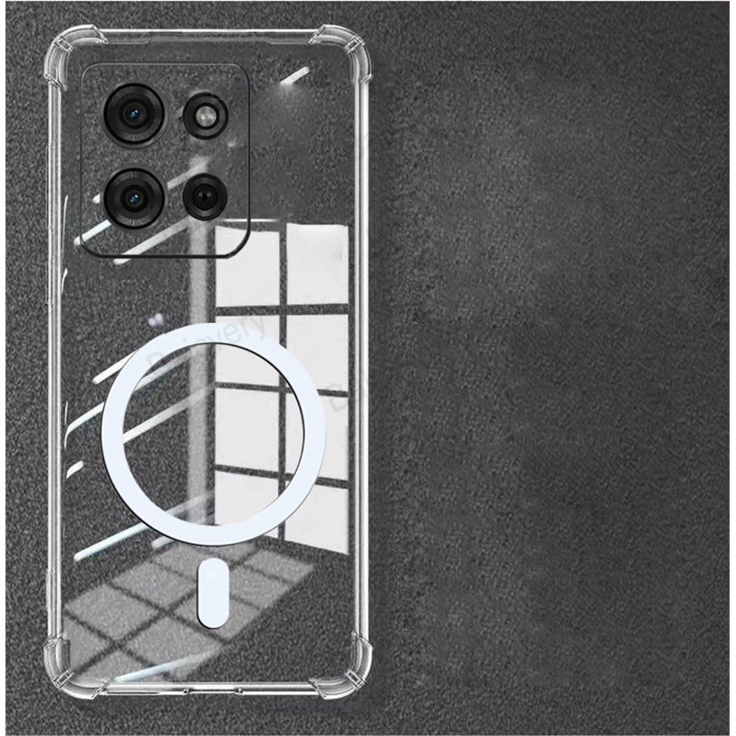 OMA - ซิลิโคน Hp MOTOROLA G67 POWER 5G SoftCase Clear Bening - ANTI CRACK RING MAGSAVE - ปลอกโทรศัพท