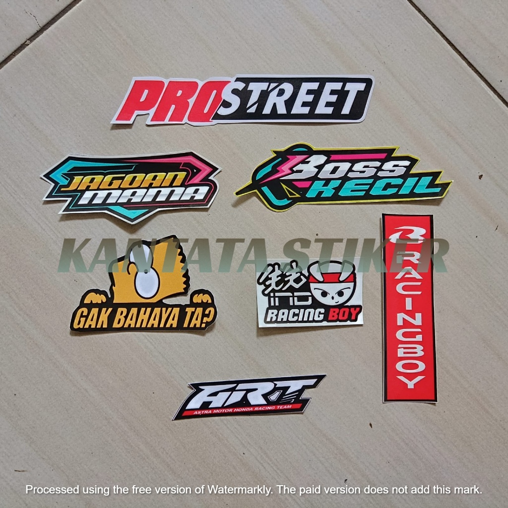 สติ๊กเกอร์ HITS WORDS (PRO STREET) และบัดกรี 7 ชิ้น