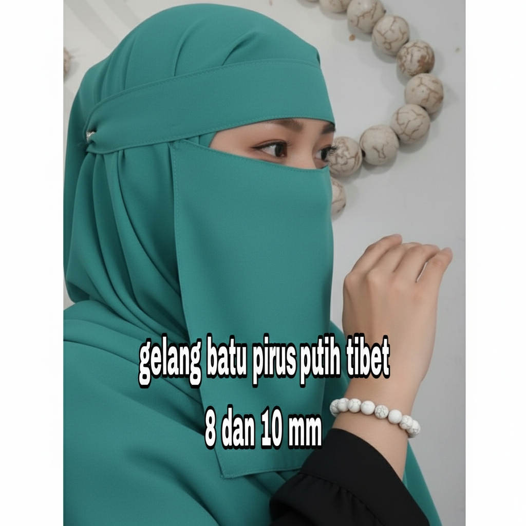 NATURAL HOWLITE WHITE TURQUOISE STONE BRACELET