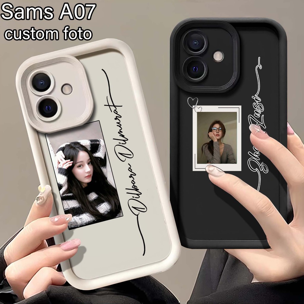 ปลอกยางกล้อง HP Custom นูน Request Image Samsung A07 โทรศัพท์มือถือทุกประเภท - Custom Name Free Soft