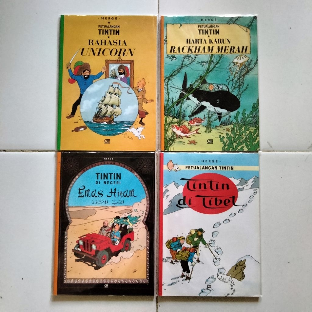 Tintin Adventure Package - Herge - Gramedia - 4 Edition - มีป้ายชื่อในหน้า 1