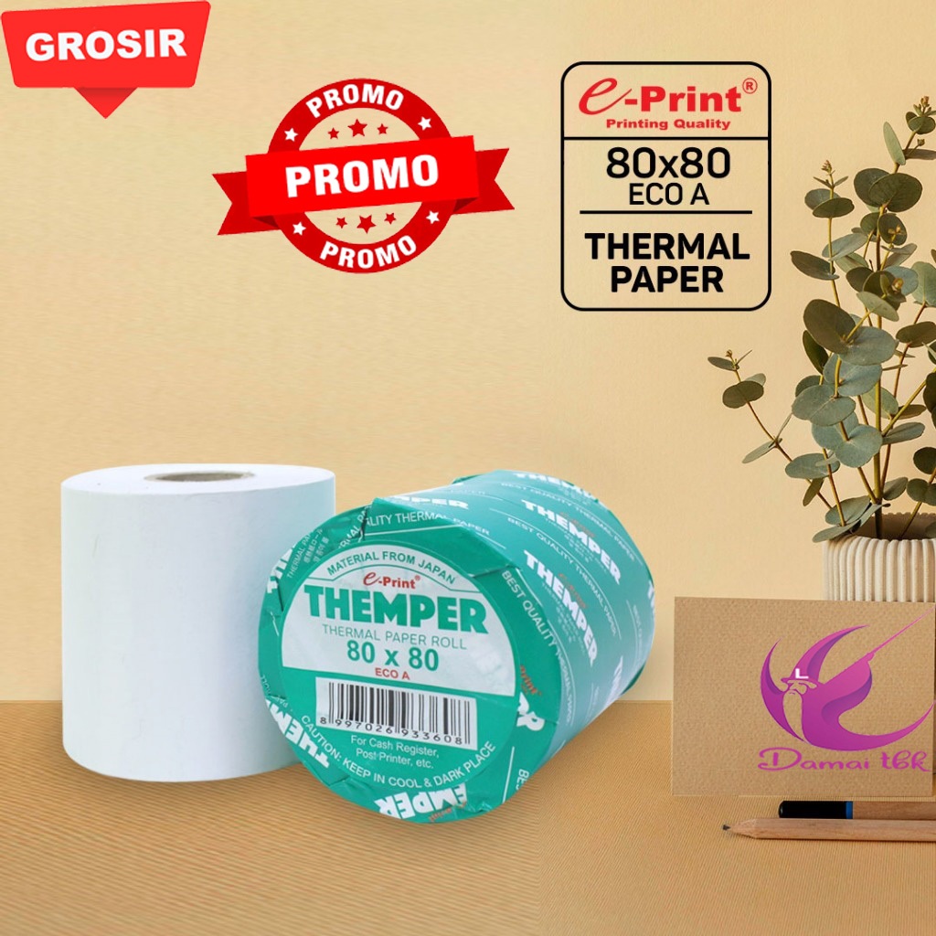 กระดาษเทอร์มอล E-Print 80x80 Eco Green