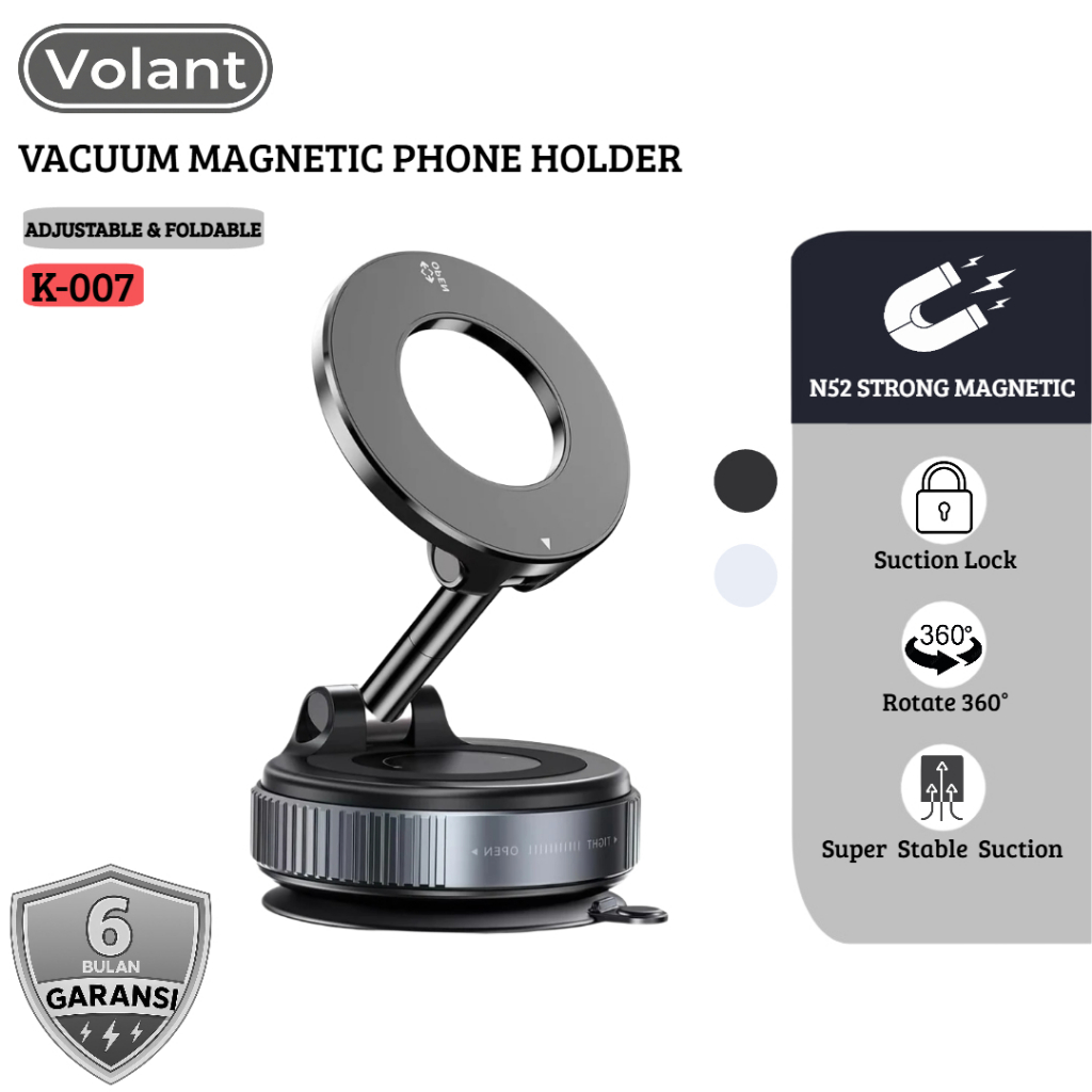 HP VOLANT ที่วางโทรศัพท์อเนกประสงค์ K-007 ที่วางโทรศัพท์มือถือในรถยนต์แบบดูดแม่เหล็ก ที่วางโทรศัพท์ม