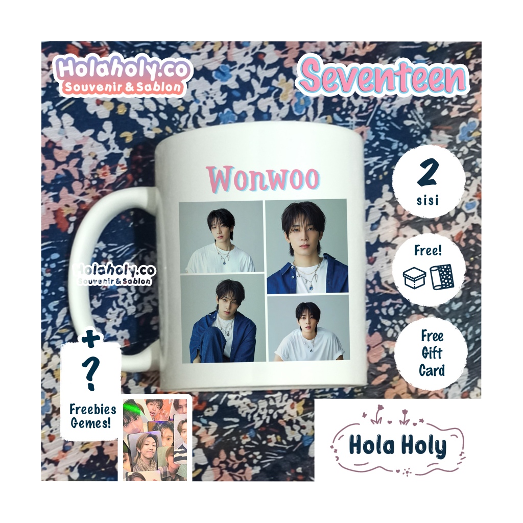 SEVENTEEN WONWOO Kpop แก้วใหม่ WONWOO PHOTO DESIGN Fankit SVT กะรัต Hampers ของขวัญวันเกิด