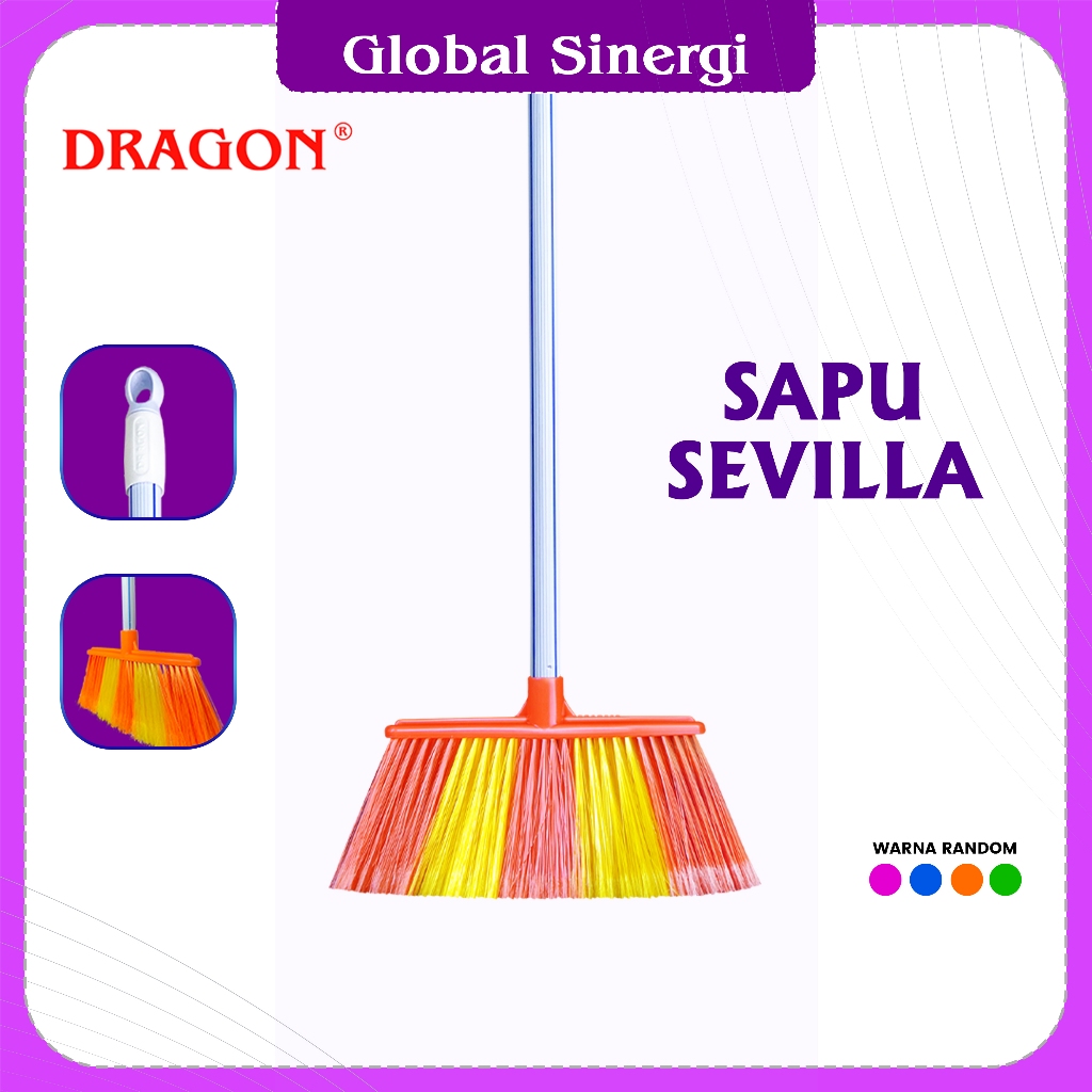 DRAGON Sevilla Broom 110 ซม. น้ํายาทําความสะอาดพื้นอเนกประสงค์ Dust Remover SP168 สีสุ่ม
