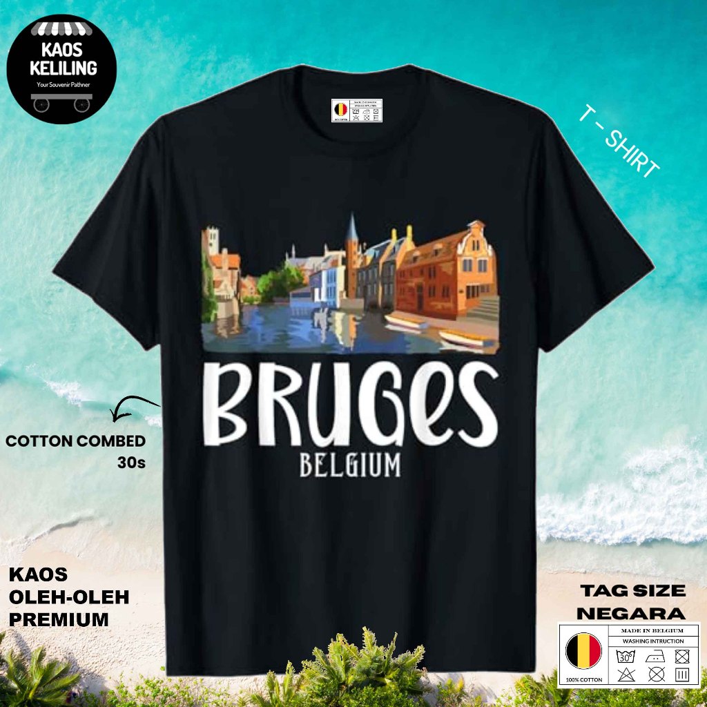BELGIUM 40 SOUVENIR เสื้อยืดต้นฉบับ BELGIUM LABEL TAG ของขวัญพรีเมี่ยม SOUVENIR CLOTHES