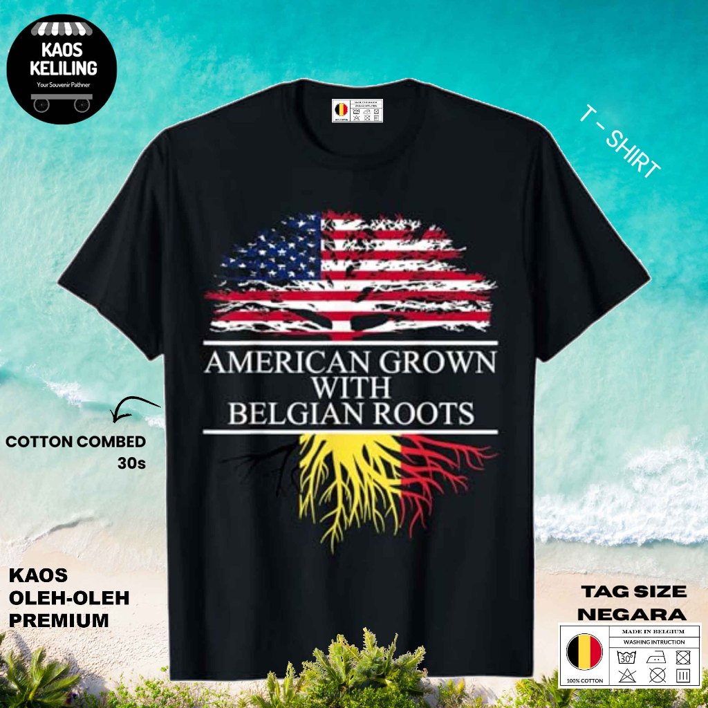 BELGIUM SOUVENIR เสื้อยืด 41 พร้อม ORIGINAL BELGIUM LABEL TAG ของขวัญพรีเมี่ยม SOUVENIR CLOTHES