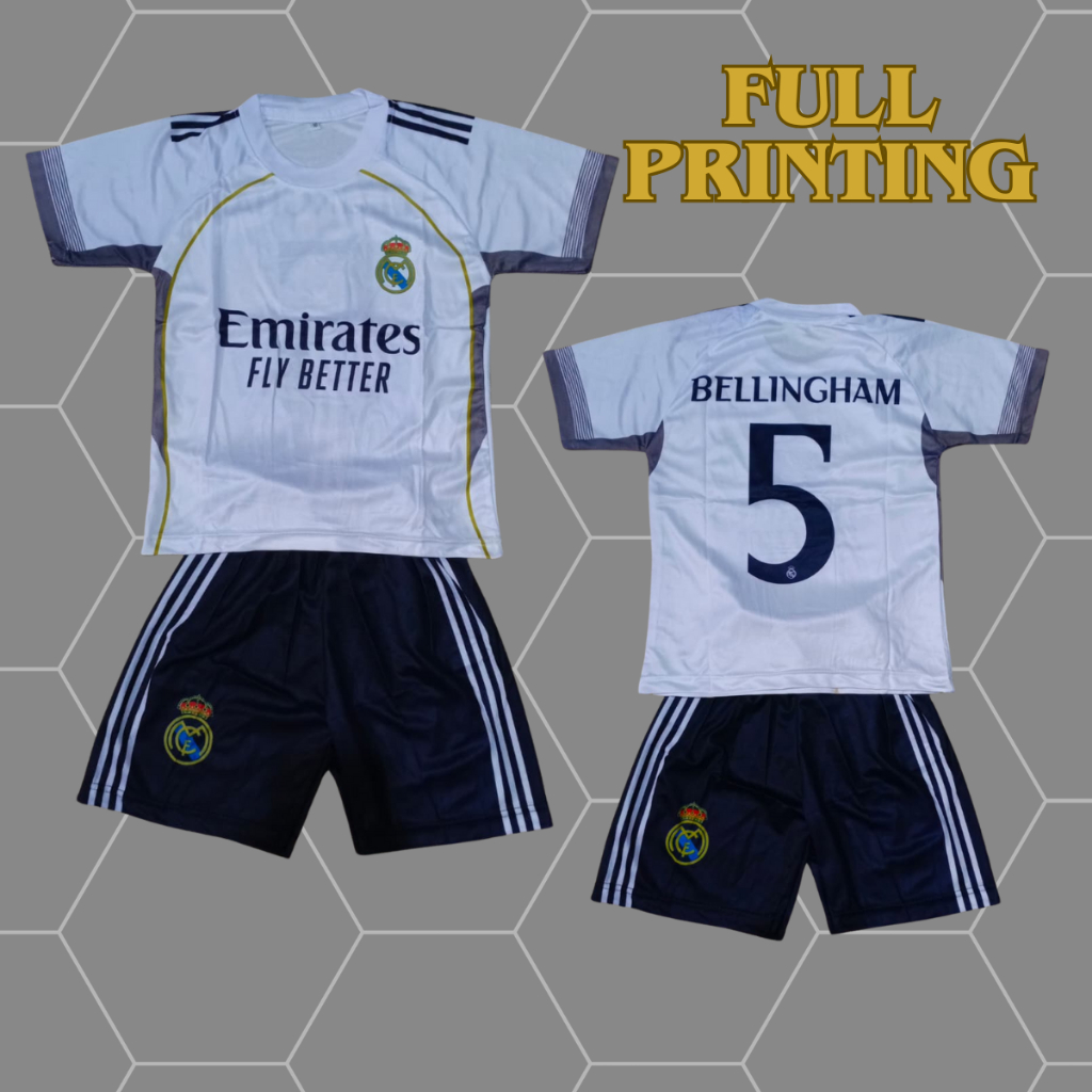 Emirates Fly Better Bellangham 45K Dry-Fit Ball Set Only / ชุดเสื้อฟุตบอลเด็กชาย