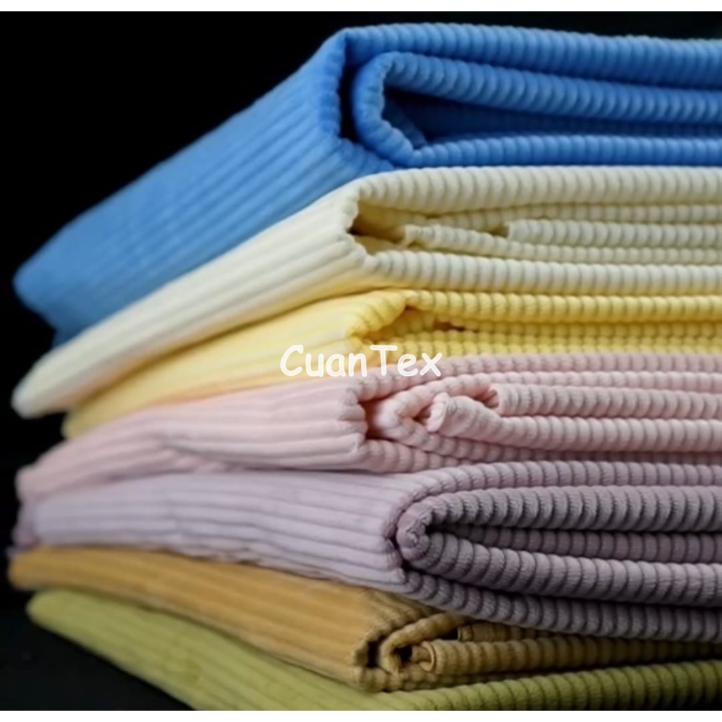 ผ้า Corduroy Evelyn Corduroy วัสดุโพลีเอสเตอร์ Evelyn Corduroy Velvet Evelyn Poly