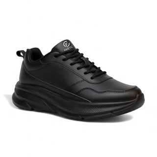 Finetic Sepatu Sneakers Sekolah Hitam Olahraga Sport Running Black