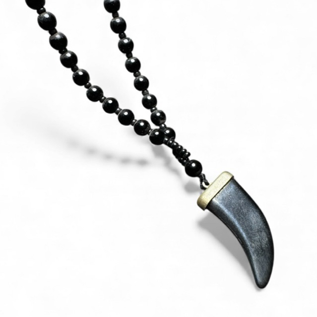 สร้อยเล็บหยกสีดําธรรมชาติ | GL5-332