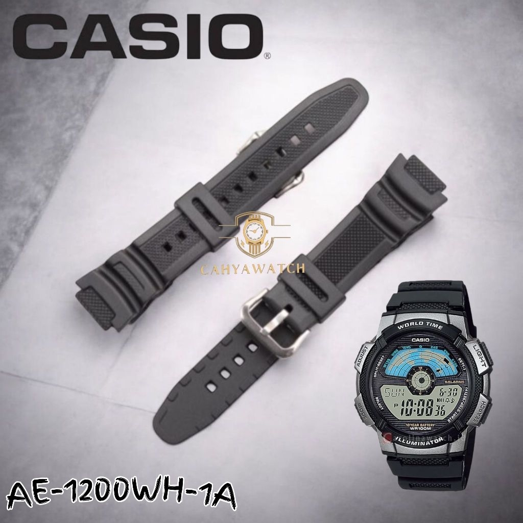 สายนาฬิกายาง Casio AE-1200WH สายนาฬิกา Casio AE1200