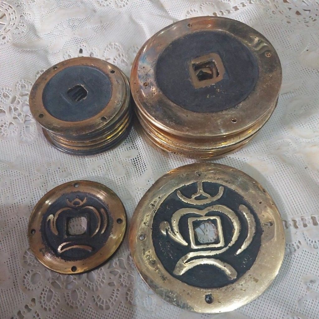 Omkara กลวง jinah กลวง pis เส้นผ่านศูนย์กลาง 4 และ 6 ซม. วัสดุ pancadadu