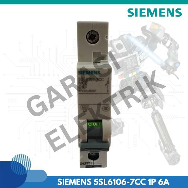 SIEMENS 5SL6106-7CC MCB 1 POLE 6A 6KA ของแท้จํานวนจํากัด