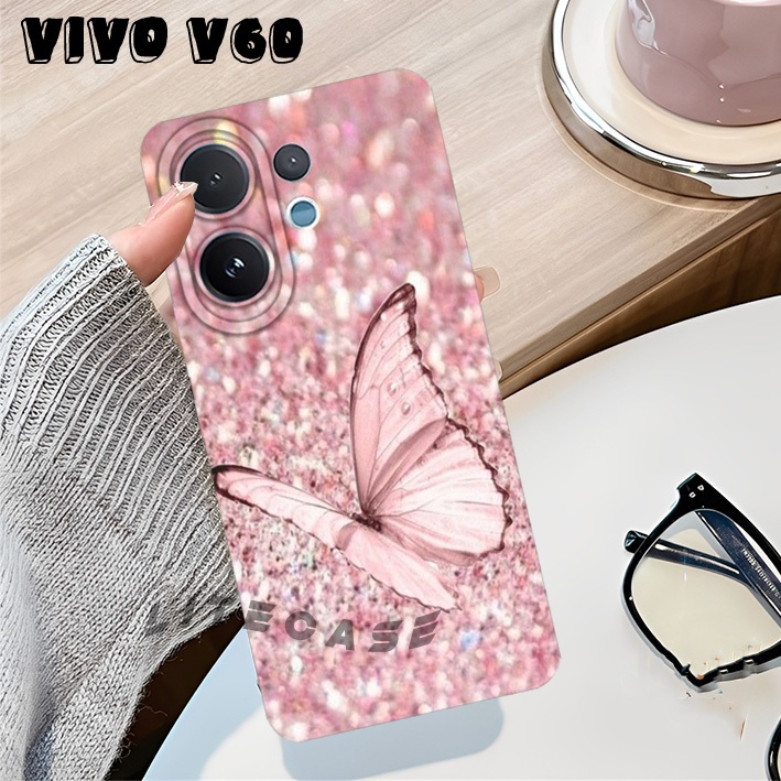 VIVO V60 - V50 - V40 - V40 Pro - V50 Pro- V30E - V30 - V30 Pro ล่าสุด Butterfly Motif Cool Case Case